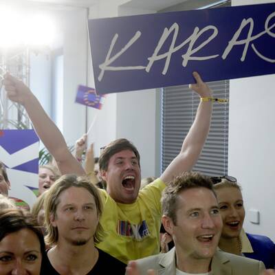 VP-Spitzenkandidat Othmar Karas bei der EU-Wahl