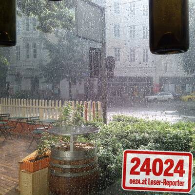 Hagel und Starkregen