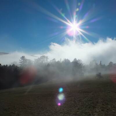 Nebelmeer über dem südlichen Wiener Becken