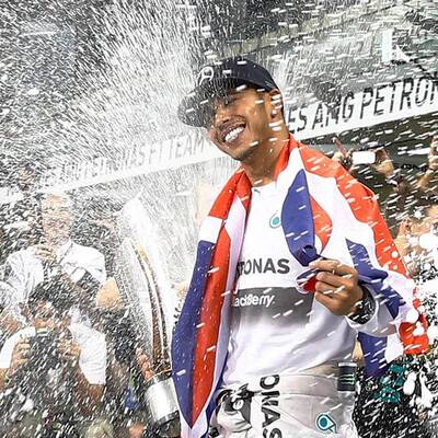 So jubelte Lewis Hamilton über den Titel