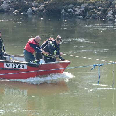 Auto stürzte nach Unfall in den Donaukanal 