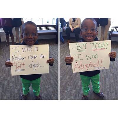 So süß feiern Kinder ihre Adoption 