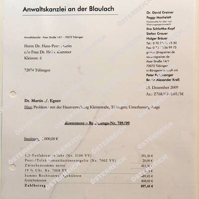 Nachricht vom Anwalt