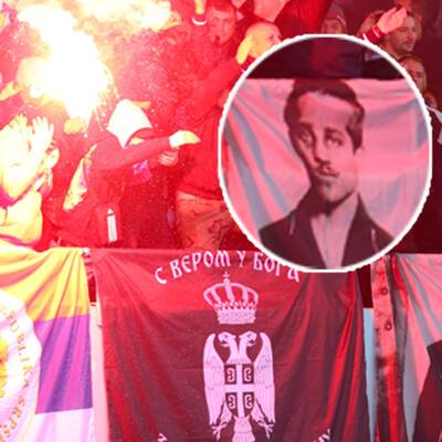 Serbien-Fans: Pyro-Ärger & Skandal-Plakat