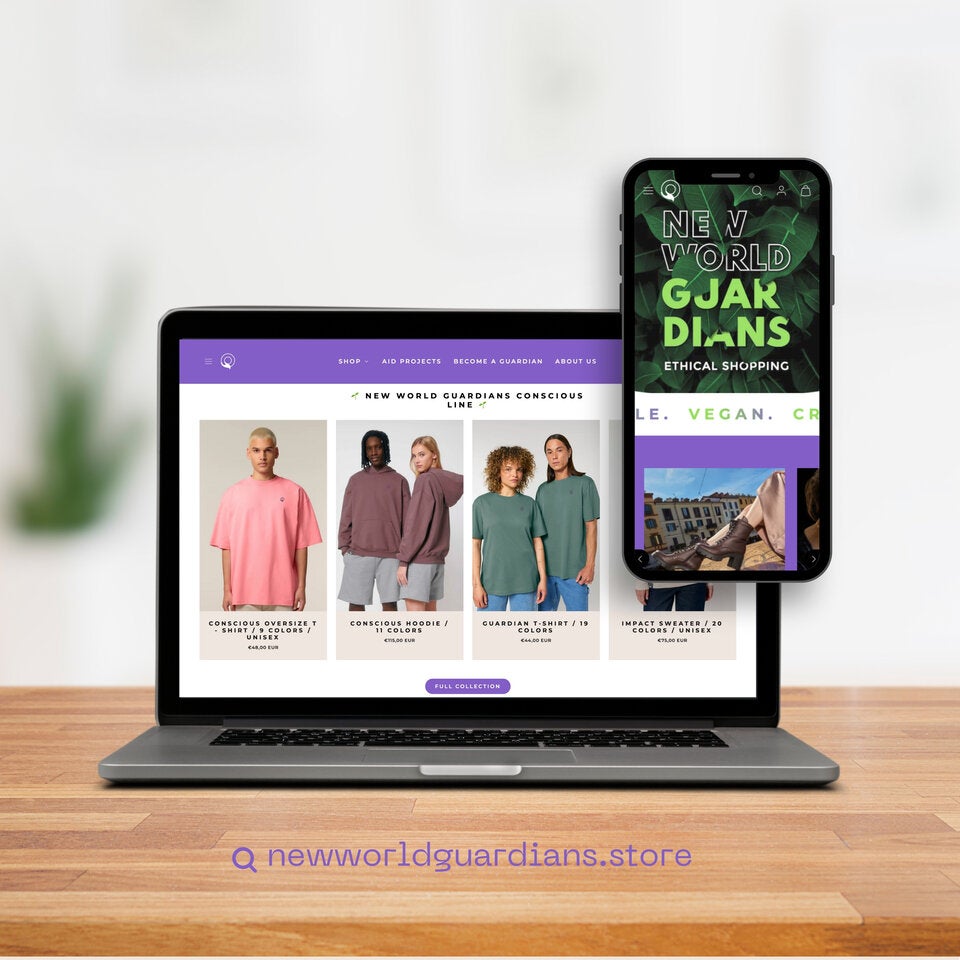 Nachhaltig shoppen kann man direkt unter newworldguardians.com