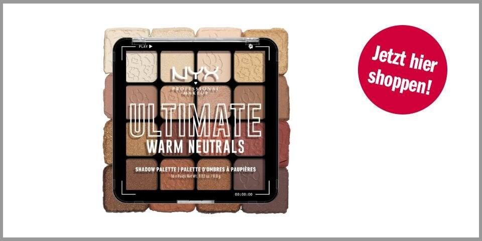 NYX Professional Makeup Ultimate Shadow Palette „Warm Neutrals“ – für 17,92 Euro statt 20,16 Euro bei Amazon* 