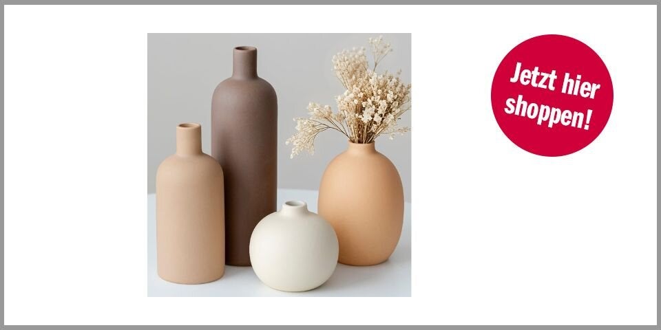 VIVIDFLOW Keramikvasen-Set (4-teilig) – für 35,09 Euro bei Amazon* 