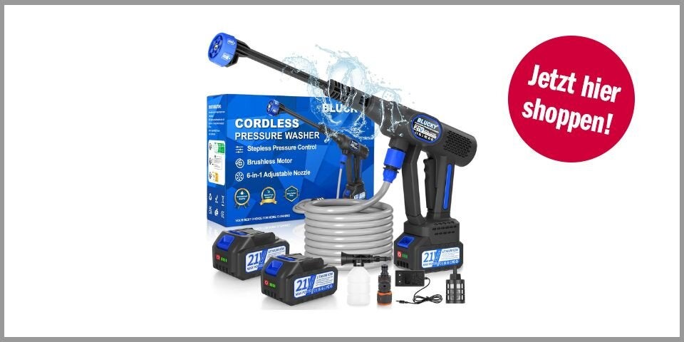 Shopping Channel Balkonfrühling Akku Hochdruckreiniger Hydro Blast