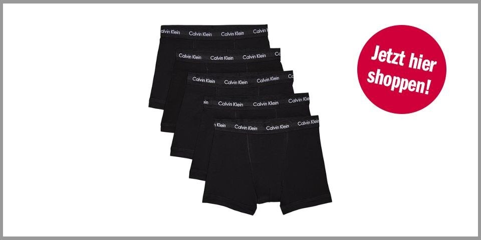 Calvin Klein Herren Trunk 5 Stück – für 38,08 statt 70,49 Euro bei Amazon* 