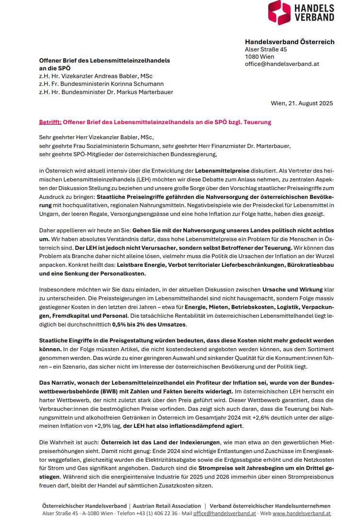 Nach Klage: Handelsketten kontern Babler & Schumann