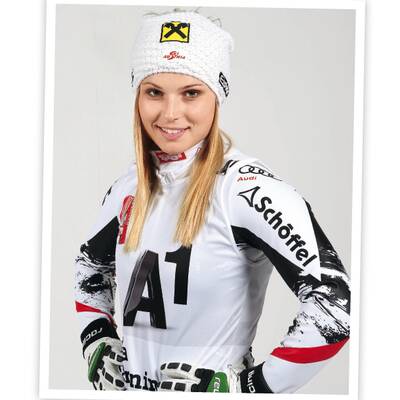  Ab heuer hat Fenninger das gleiche Sponsor-Logo wie Hirscher auf der Haube 