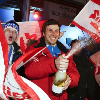 So feierten Mario Matt und Marcel Hirscher