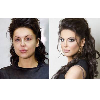 Fotos die zeigen, wie man mit Schminke lügen kann. 