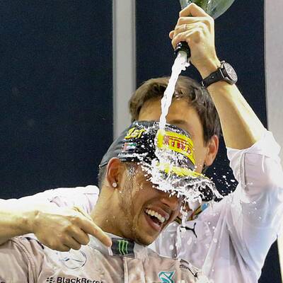 So jubelte Lewis Hamilton über den Titel