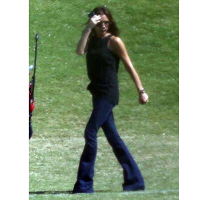 Posh: Auch am Fussball-Platz eine Styling-Queen 