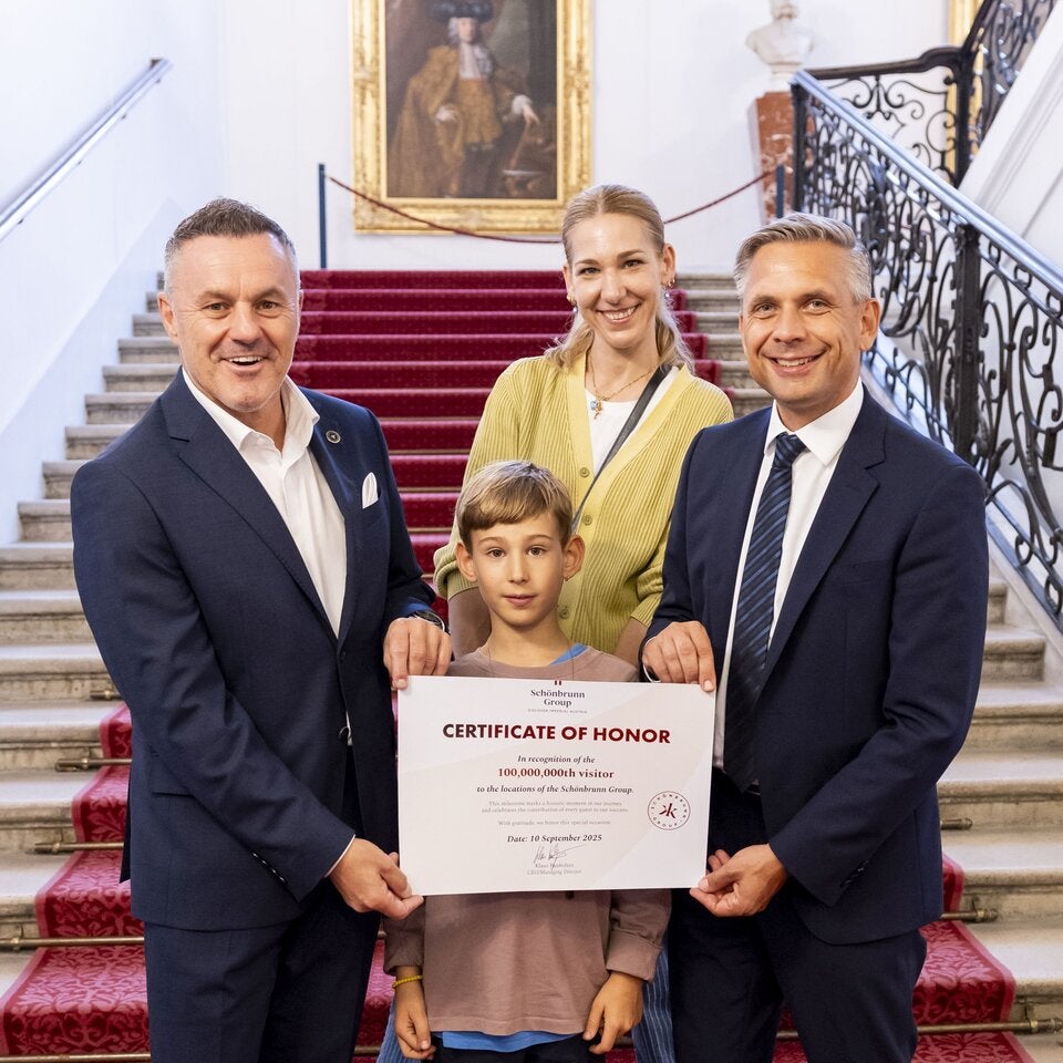 100-millionsten Besucher: Schönbrunn Group überrascht Familie