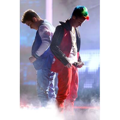 Luca bei der Verkündung des Siegers