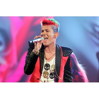 Luca bei der Verkündung des Siegers