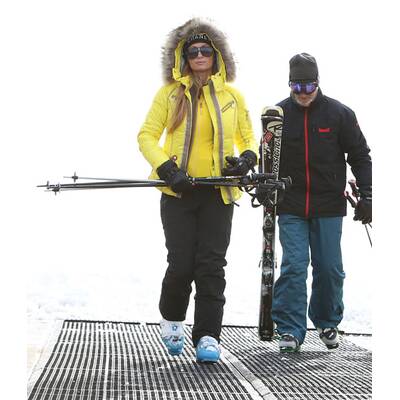 Paris Hilton kann ja echt Skifahren