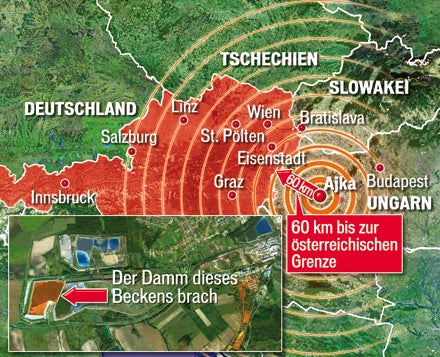 Gift-Schlamm Bedrohung für Österreich