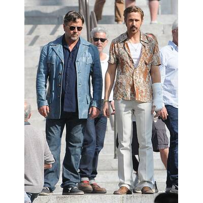 Gosling & Crowe am Set