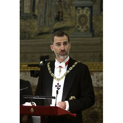 So schön empfängt  Königin Letizia den Präsidenten von Kolumbien