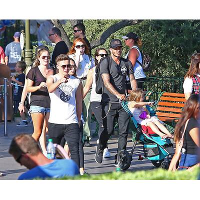 Beckhams machen Familien-Ausflug nach Disneyland