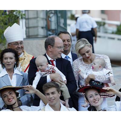 Fürstin Charlène & Albert feiern mit Zwillingen