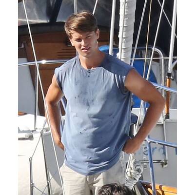 Patrick Schwarzenegger am Set von 