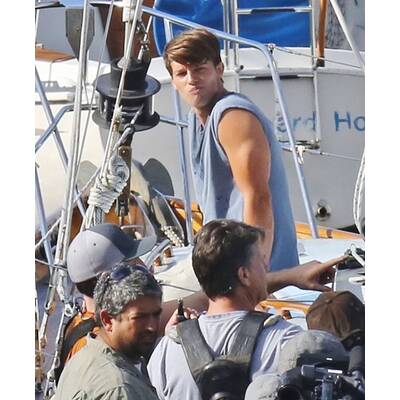 Patrick Schwarzenegger am Set von 