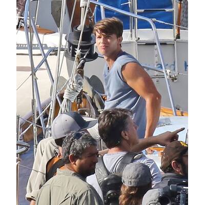 Patrick Schwarzenegger am Set von 
