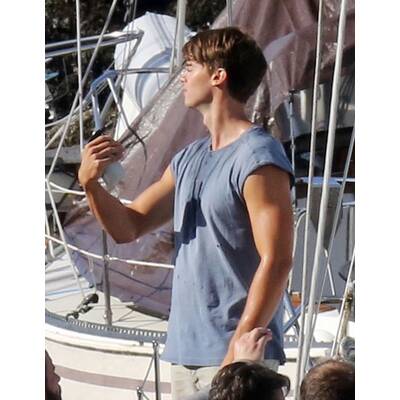 Patrick Schwarzenegger am Set von 