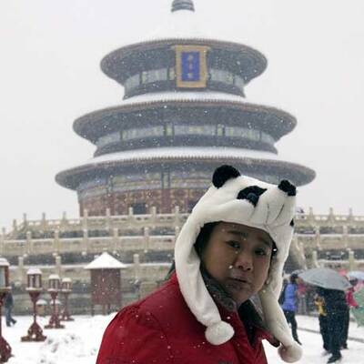 Schneechaos in China