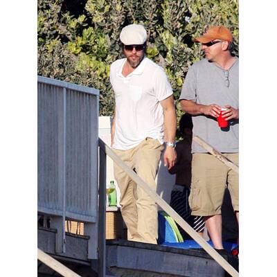 Brad Pitt, Maddox & Pax in Malibu