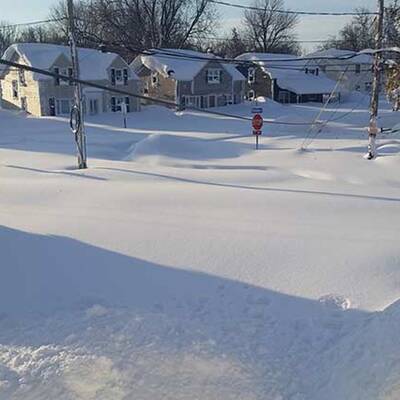 So viel Schnee liegt in Buffalo