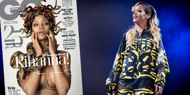 Riri schl&auml;ngelt sich fast nackt aufs GQ-Cover