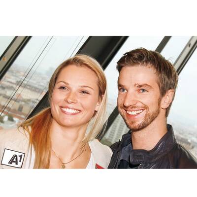  Ab heuer hat Fenninger das gleiche Sponsor-Logo wie Hirscher auf der Haube 