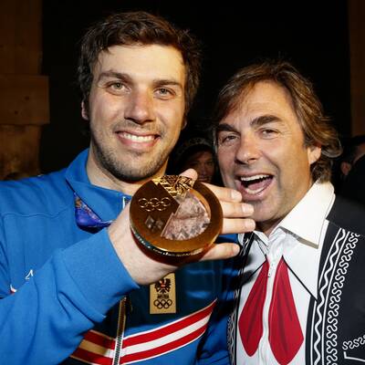 So feierten Mario Matt und Marcel Hirscher