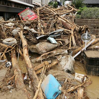 Gewaltiger Erdrutsch in Japan