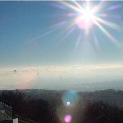 Nebelmeer über dem südlichen Wiener Becken