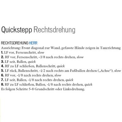 Tanzschritte: Quickstepp