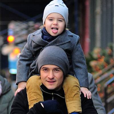 Orlando Bloom: Winterspaziergang mit Sohn Flynn
