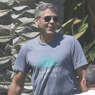 George Clooney sogar im Urlaub sportlich