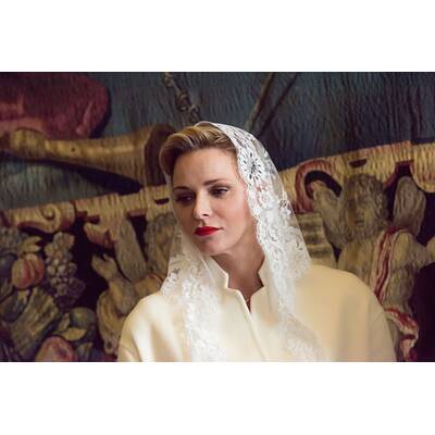 Fürstin Charlène & Albert treffen Papst Franziskus