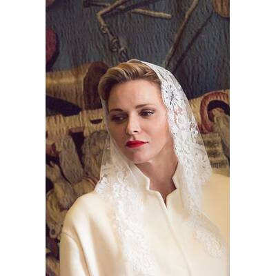 Fürstin Charlène & Albert treffen Papst Franziskus