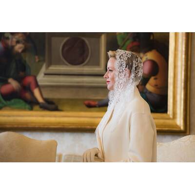 Fürstin Charlène & Albert treffen Papst Franziskus