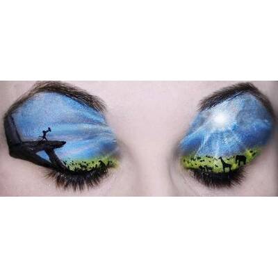 Kunst auf dem Augenlid