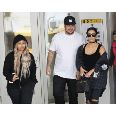 Kim Kardashian, Bruder Rob und seine Verlobte Blac Chyna beim Lunch