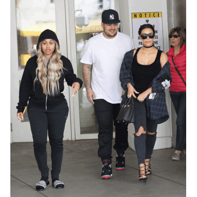 Kim Kardashian, Bruder Rob und seine Verlobte Blac Chyna beim Lunch