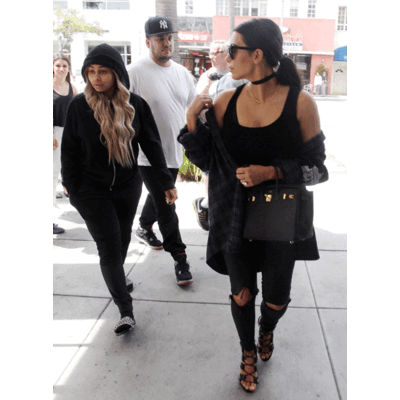 Kim Kardashian, Bruder Rob und seine Verlobte Blac Chyna beim Lunch
